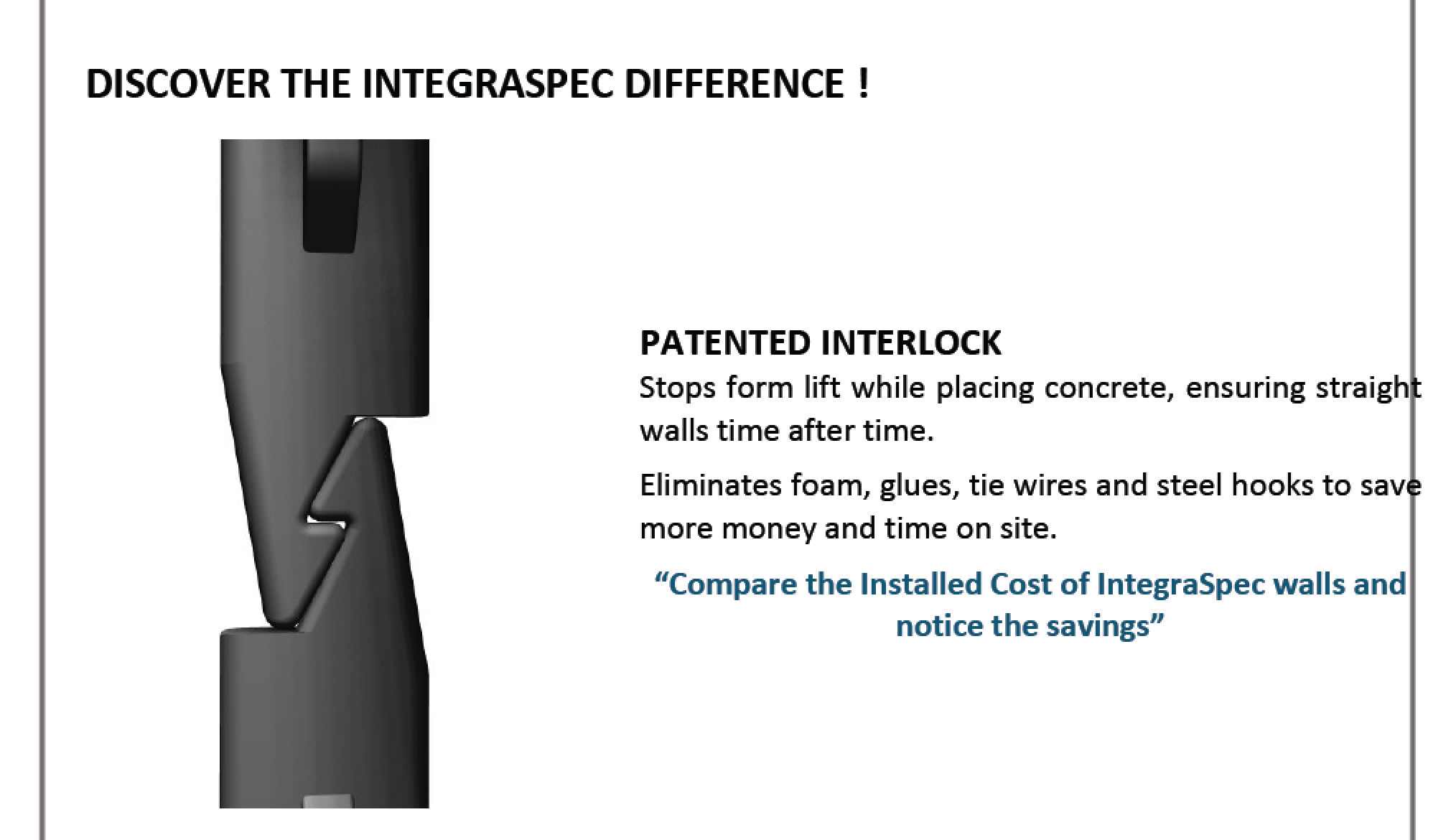 Technologie brevet&eacute;e de coffrage isolant IntegraSpec